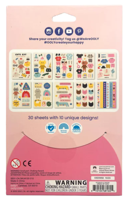 Stickiville Stickers X Suzy: A Whole Lotta Sticker Book - Dress Up Cats