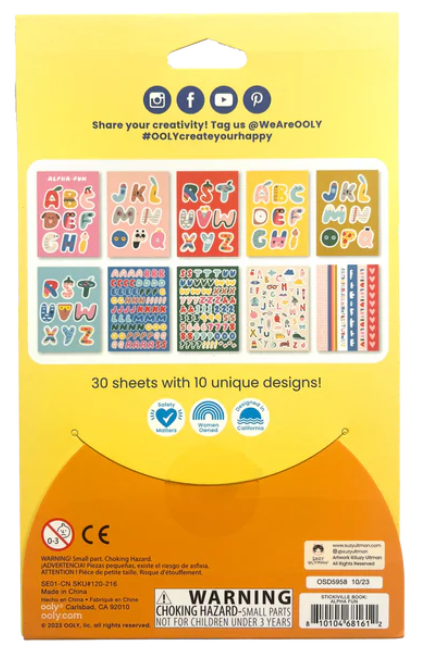 Stickiville Stickers X Suzy: A Whole Lotta Sticker Book - Alphabet