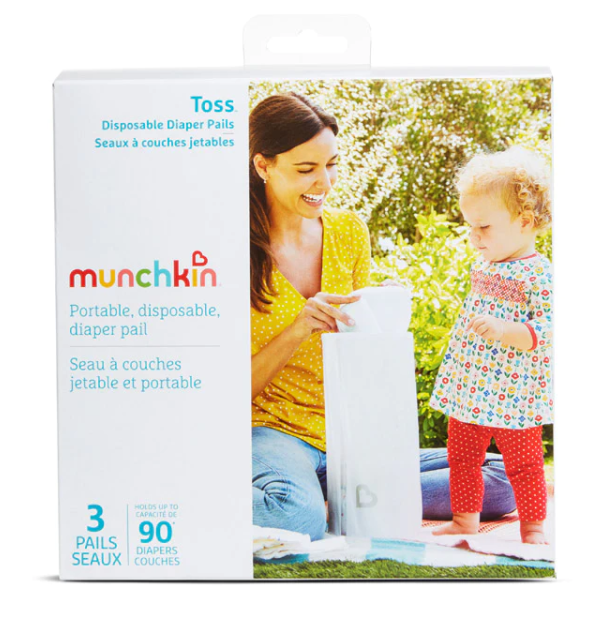 Munchkin Toss Disposable Diaper Pail - 3pk