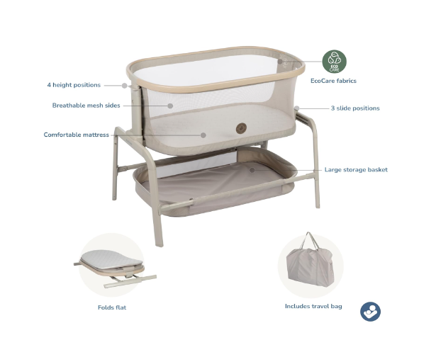 Maxi Cosi Iora 2-in-1 Co-Sleeper - Classic Oat