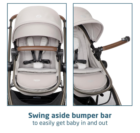 Maxi Cosi Zelia Luxe Max Pure Cosi Travel System - New Hope Tan