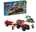 Lego City 4x4 Fire Truck with Rescue Boat