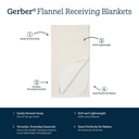 Gerber Animals and Geos Flannel Blankets 4 Pack