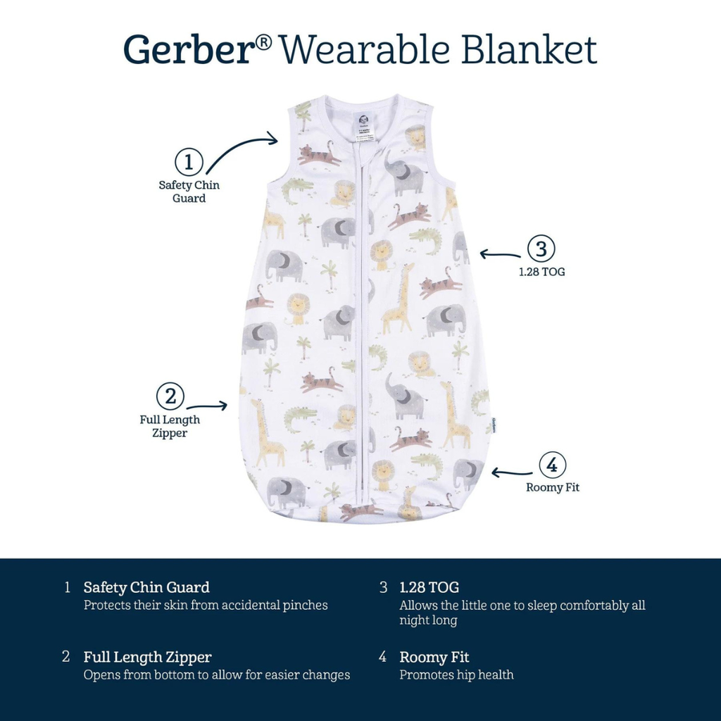 Gerber Sleep Sack Neutral Animal Geo