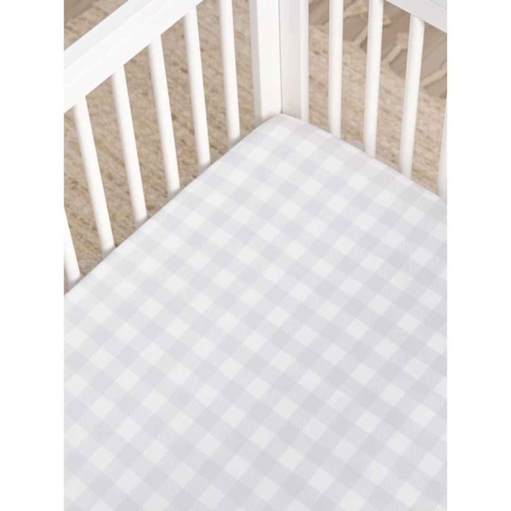 Gerber Celestial Knit Crib Sheet Gingham