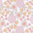 Gerber Knit Crib Sheet Retro Floral - Flowers