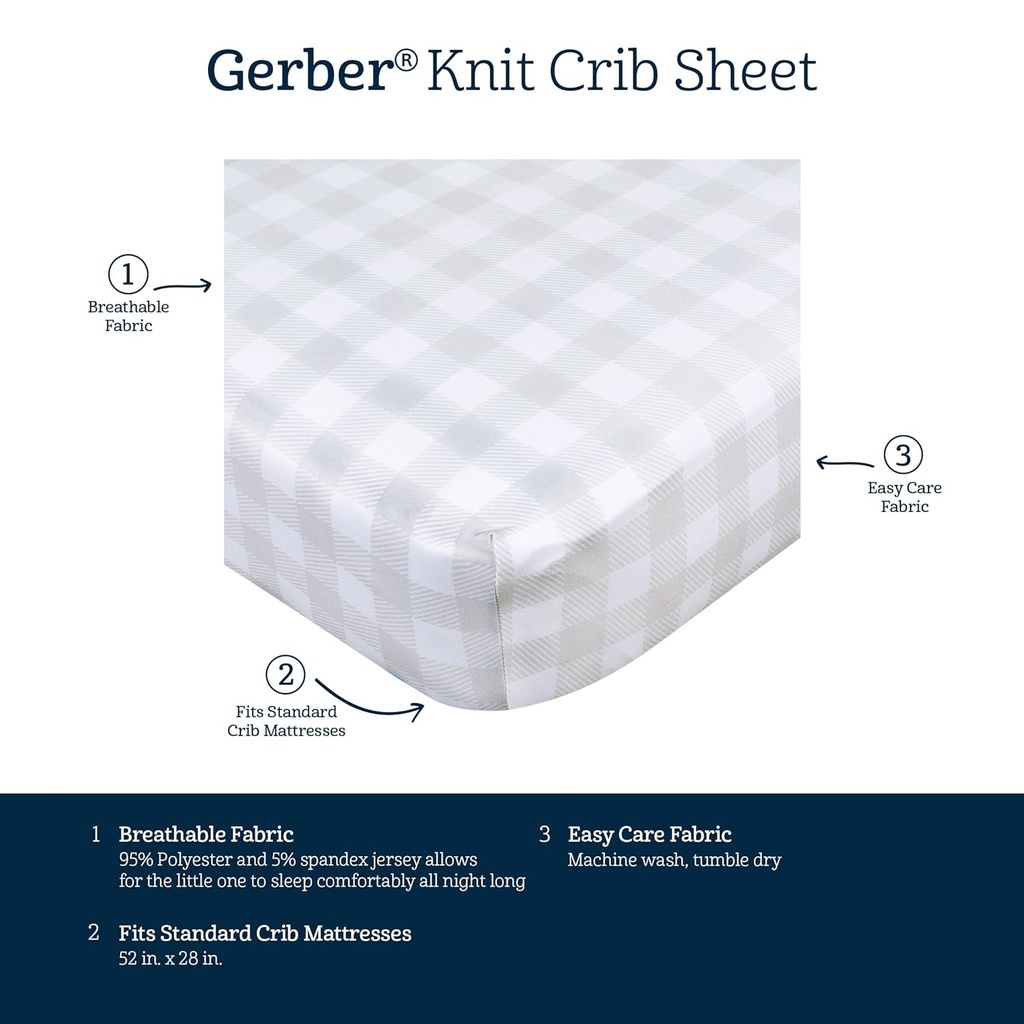 Gerber Knit Crib Sheet Retro Floral - Flowers