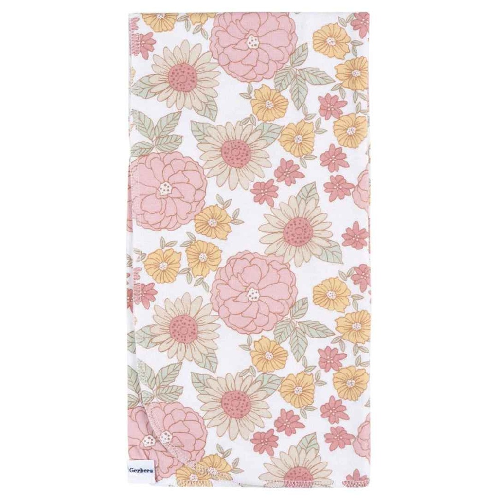 Gerber Retro Floral Flannel Blankets 4 Pack