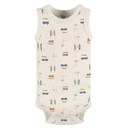 Gerber Surfer Sleeveless Onesie 4pk 3-6M