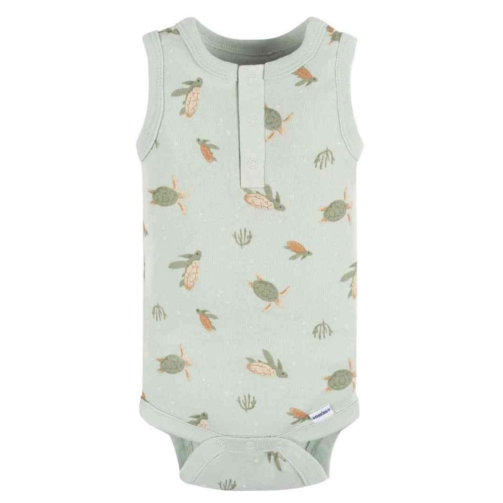 Gerber Sea Turtles Sleeveless Onesie 4pk 0-3M