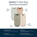 Gerber Sea Turtles Sleeveless Onesie 4pk NB