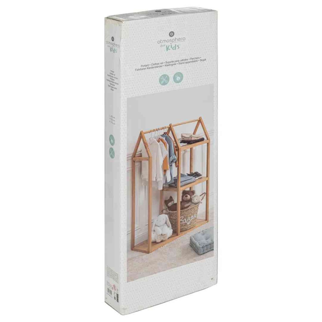House Clothes Rack and Shelf Natural