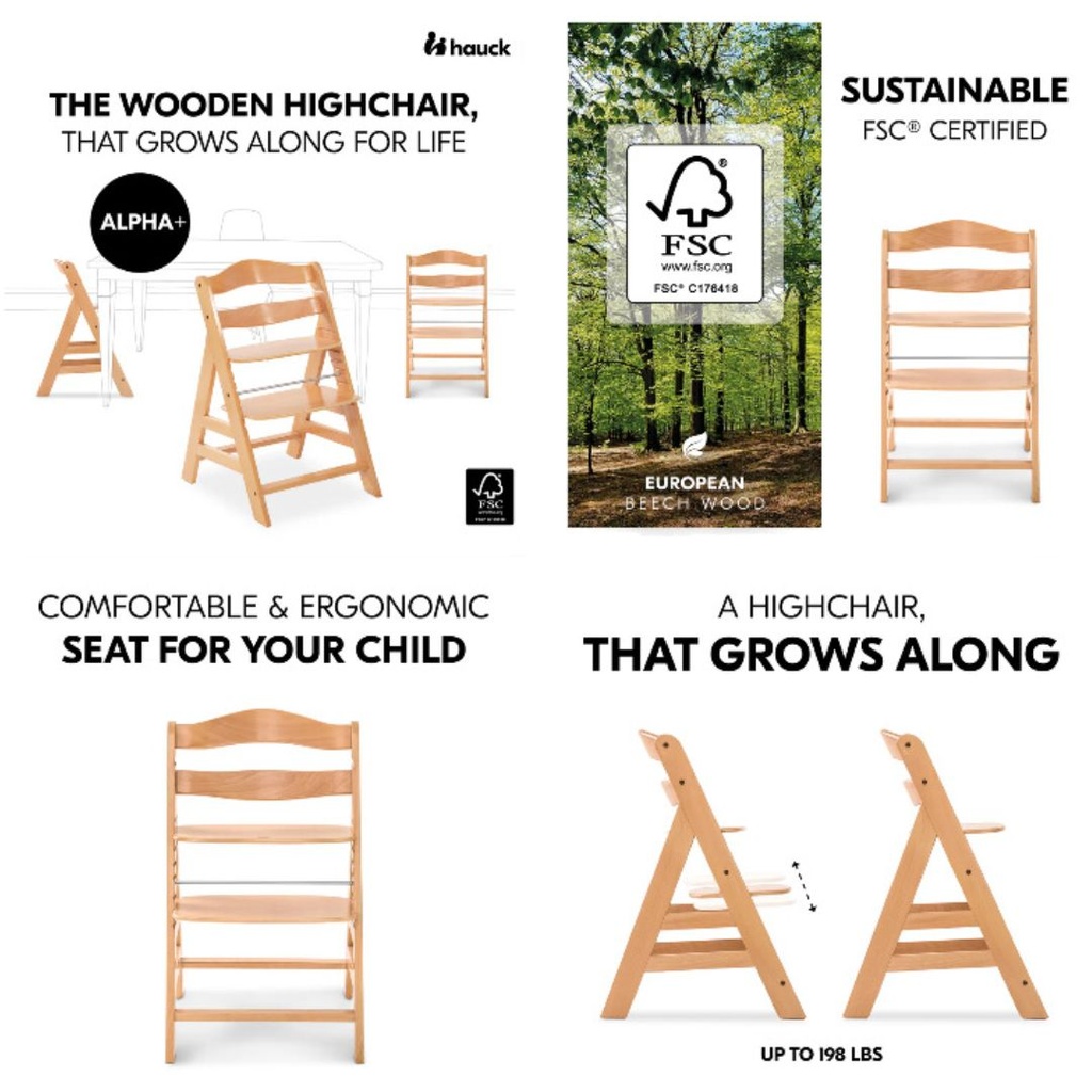 Alpha+ Highchair Natural