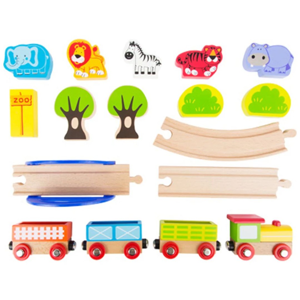 Wooden My Zoo Toy Train Set