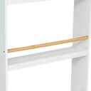 Kids' Bookshelf 4-Level White Natural