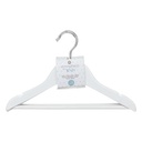 Wood Hangers White Set of 4
