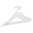 Wood Hangers White Set of 4
