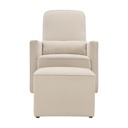Davinci Olive Glider and Ottoman Cream