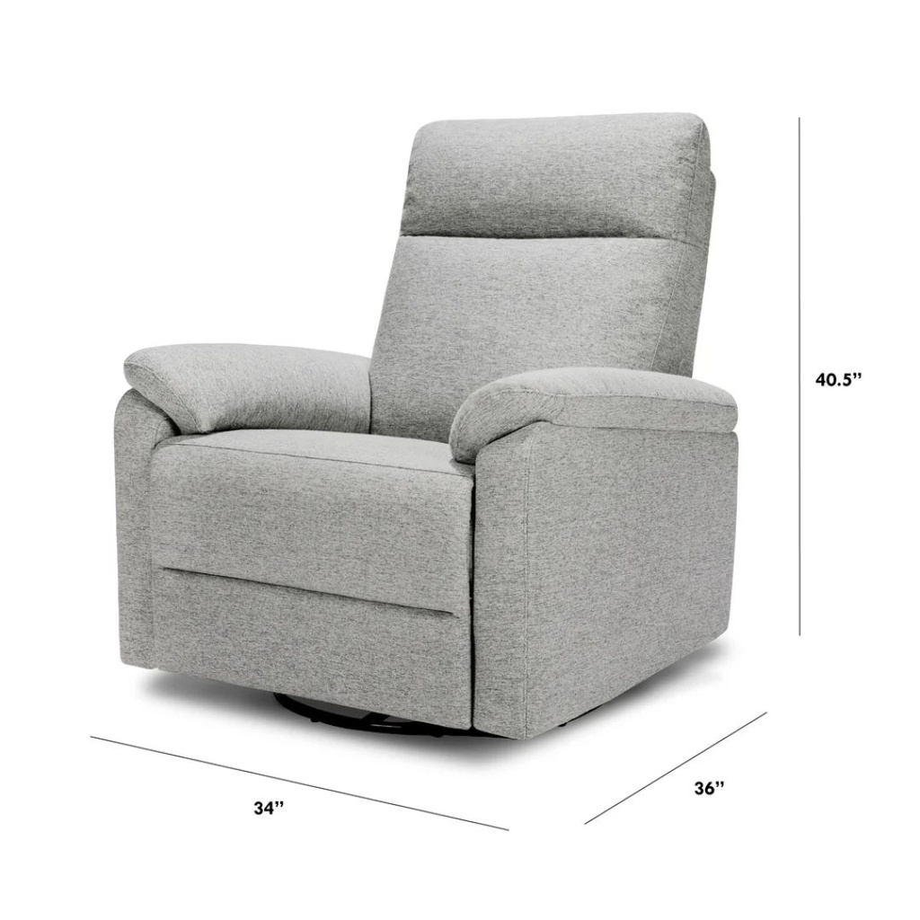 Davinci Suzy Swivel Recliner Frost Grey