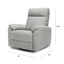 Davinci Suzy Swivel Recliner Frost Grey