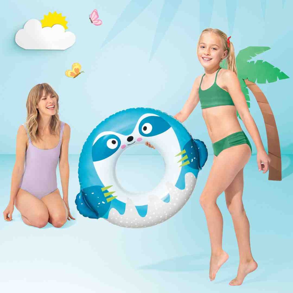 Cute Animal Inflatable Swim Rings Assortment
