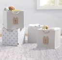Brannan Bear Fabric Storage Bins with Handles Tan 4 Pack