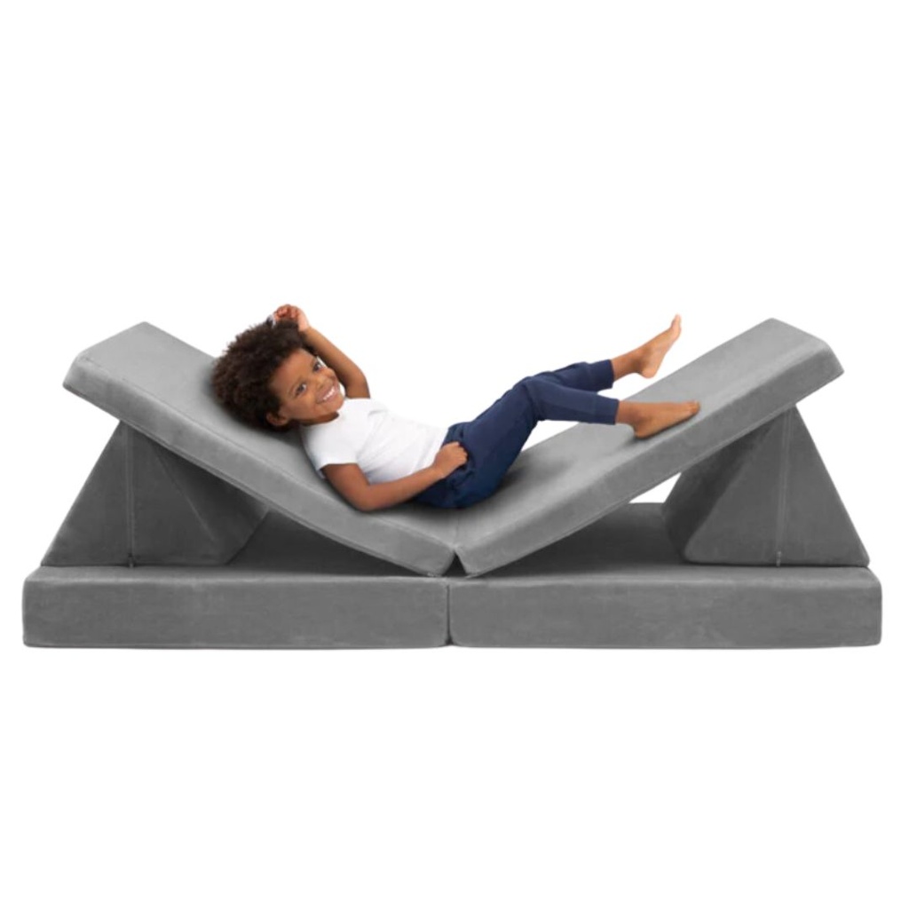 Cozee 4-Piece Lounger and Play Set Sofa Grey