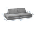 Cozee 4-Piece Lounger and Play Set Sofa Grey