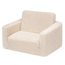 Cozee Convertible Chair to Lounger Cream Sherpa