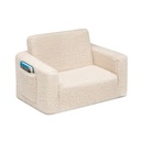 Cozee Convertible Chair to Lounger Cream Sherpa
