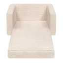 Cozee Convertible Chair to Lounger Cream Sherpa