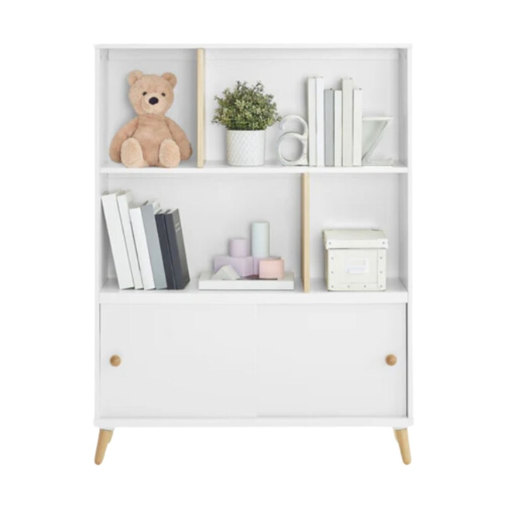 Essex Bookcase White Natural