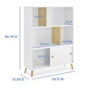 Essex Bookcase White Natural