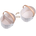 Nested Fabric Storage Bins with Handles Tan 3-Pack