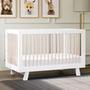 Babyletto Hudson 3-in-1 Convertible Crib With Toddler Bed Conversion Kit White Washed Natural