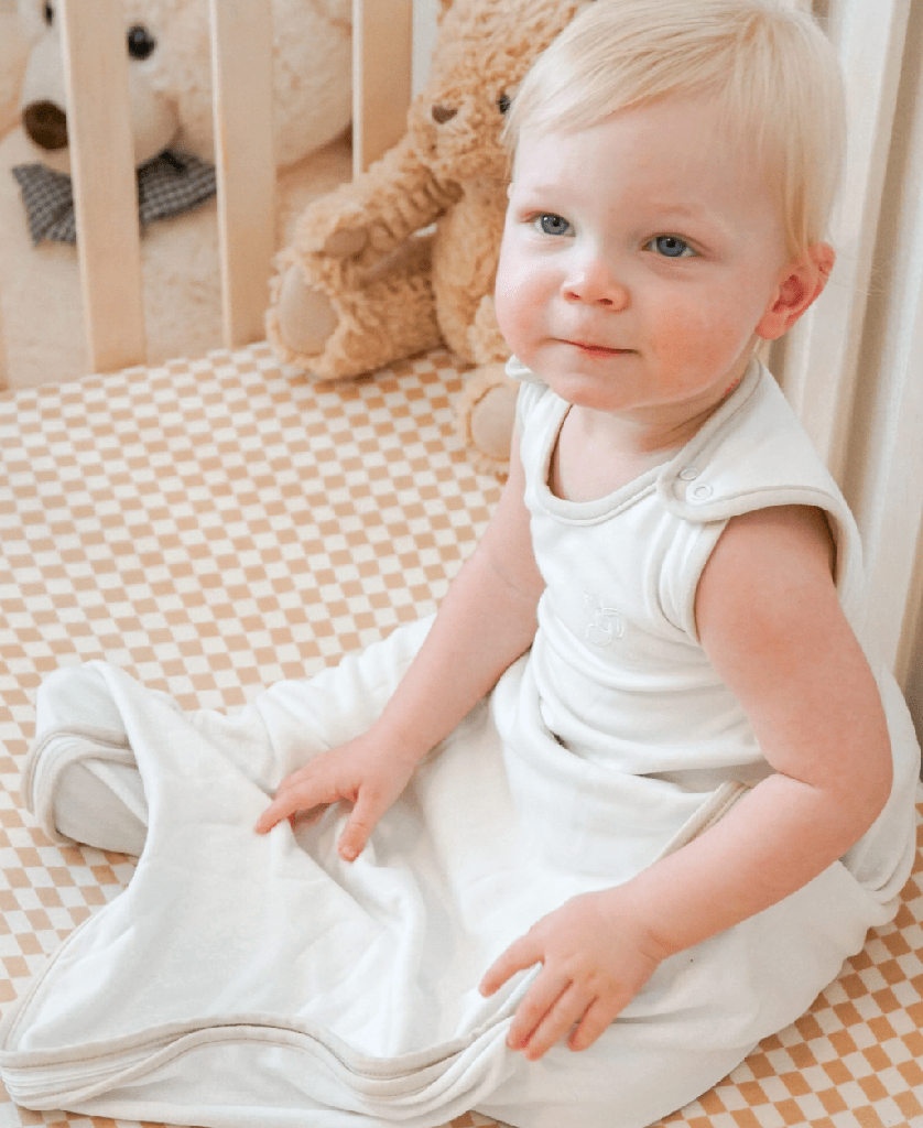 Summer Sleep Sack by Butterfly Swaddle Ivory White 2-12 months