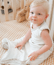 Summer Sleep Sack by Butterfly Swaddle Ivory White 2-12 months