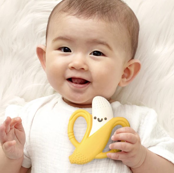 Chew Crew Silicone Handle Teether Beckett Banana