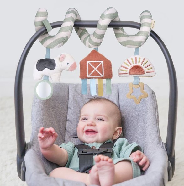 Itzy Bitzy Spiral Car Seat Toy Farm