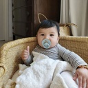 Itzy Natural Rubber Pacifier Navy & Robin's Egg 2pk