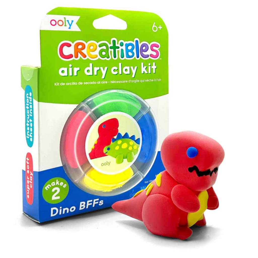 Creatibles D.I.Y. Air-Dry Clay Kit: Dino. BFFs 4pk