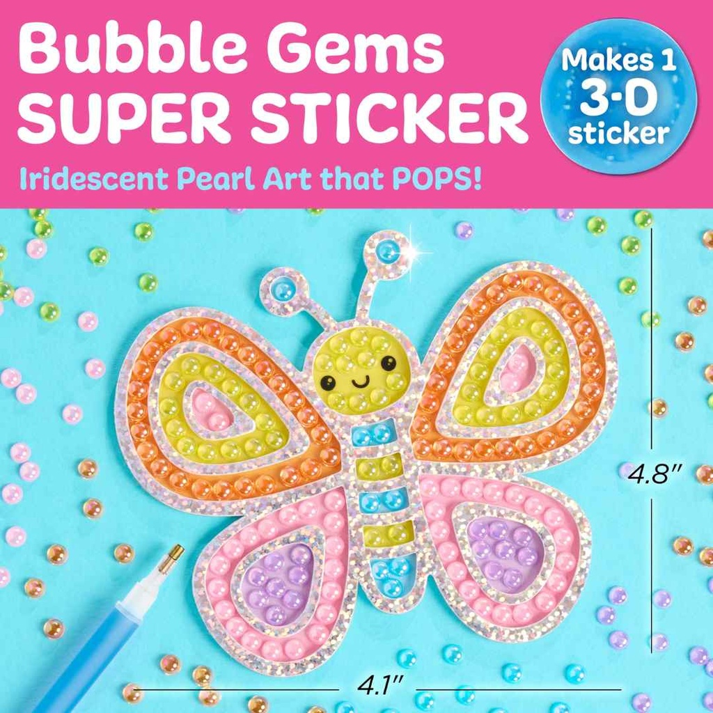Bubble Gems Super Sticker Butterfly