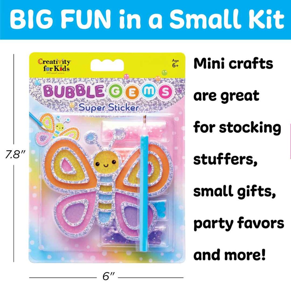 Bubble Gems Super Sticker Butterfly