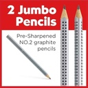 Jumbo Grip Graphite No. 2 (B) EcoPencils 2ct