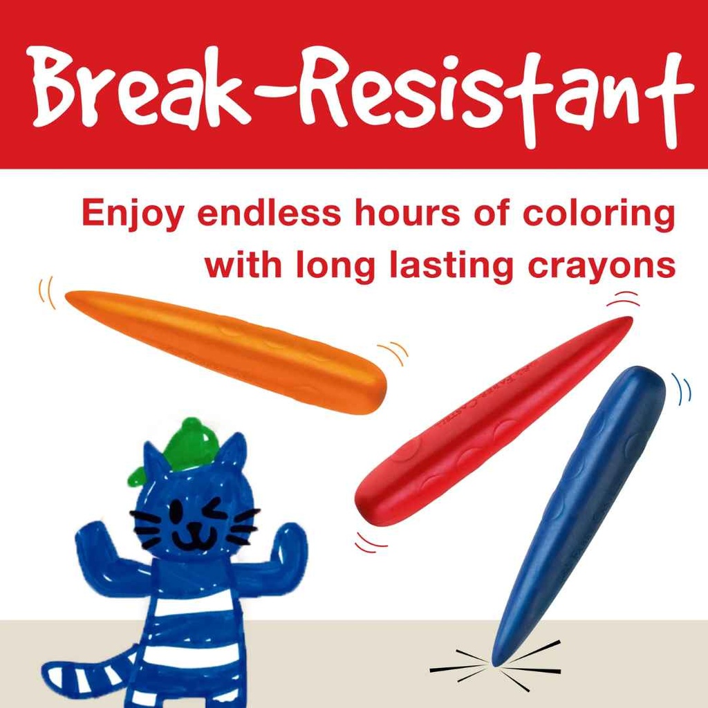 Little Creatives Easy Grip Crayons 6ct