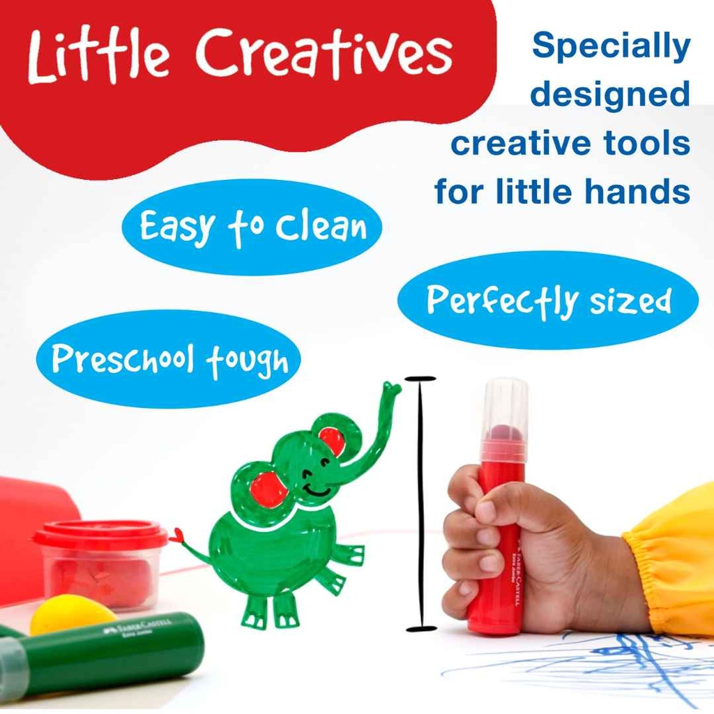 Little Creatives Easy Grip Crayons 6ct