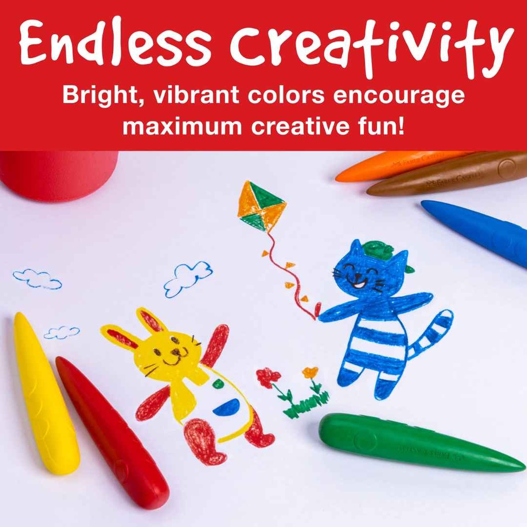 Little Creatives Easy Grip Crayons 6ct