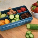 Melii Luxe Snackle 6-Compartment Blue