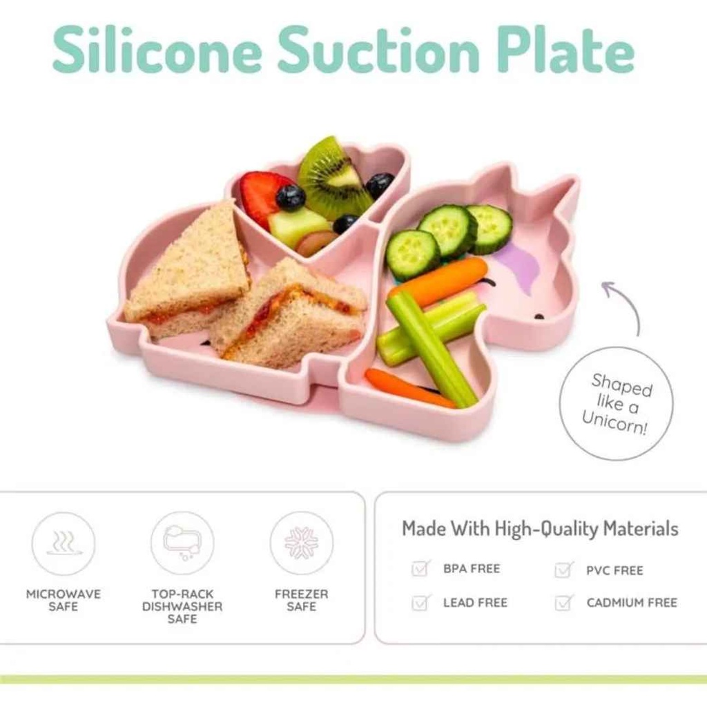 Melii Luxe Silicone Suction Plate Unicorn