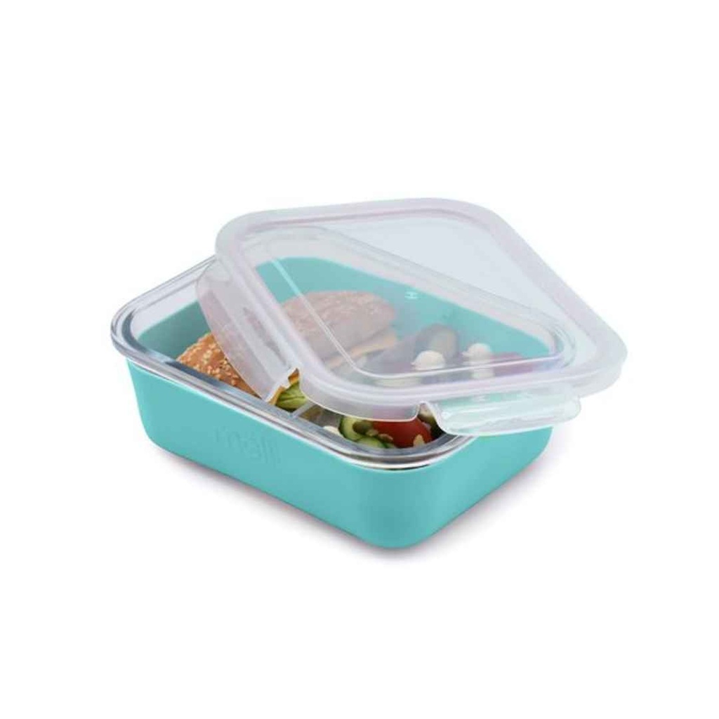Melii Glass Container with Silicone Sleeve Blue